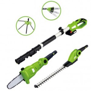 2in1 20V cordless pole chainsaw hedge trimmer