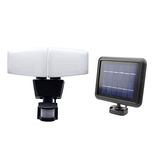 Solar Motion Sensor Flood Light Two Head 100LED Featured Image